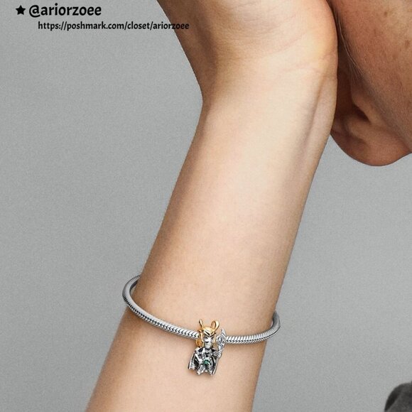Pandora Marvel Loki Charm|Pendant|Two-tone - Picture 2 of 2